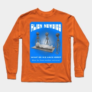 Alien Newbies - Turquoise and White Long Sleeve T-Shirt